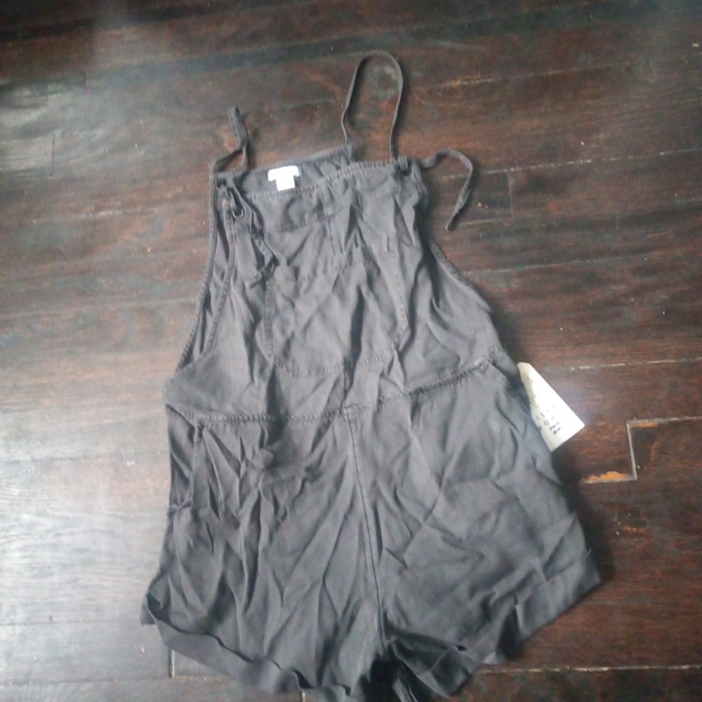 BILLABONG Wild Pursuit Romper Overalls Womens S Black Square Neck NEW NWT..